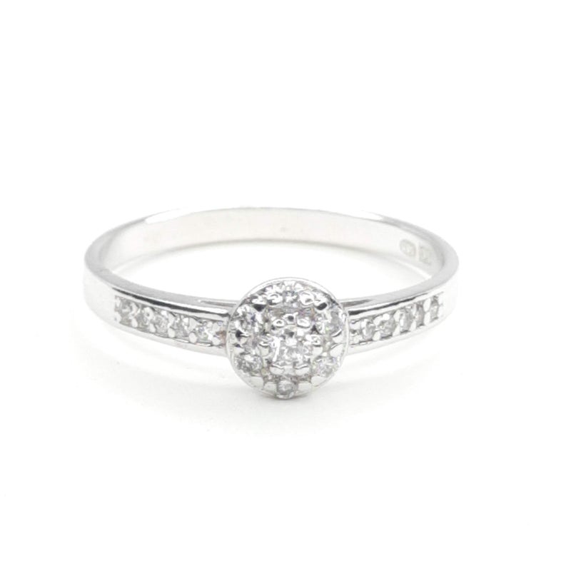 Valkokultainen timanttisormus