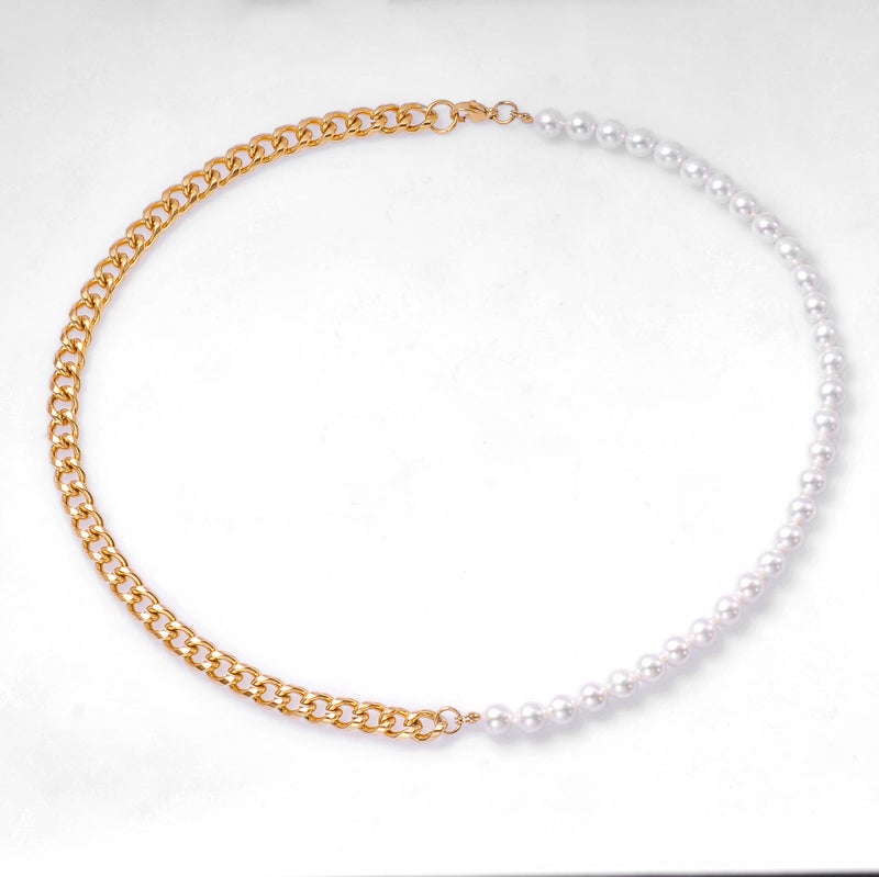 Bosie kaulaketju, helmi&ter&auml;spanssari, 6mm, PVD-kulta