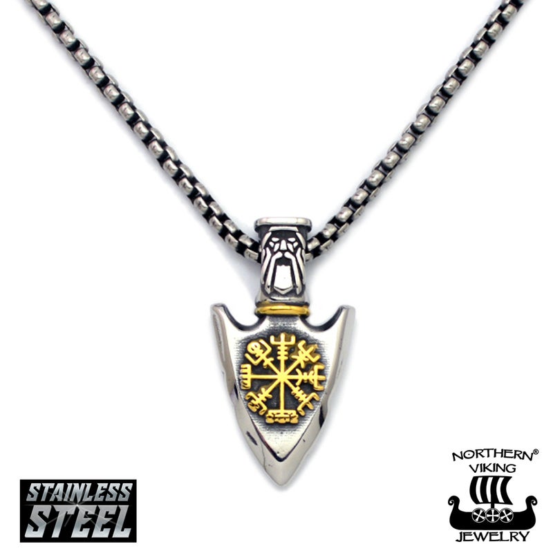 Northern Viking Jewelry&reg;-Riipus Vegvisir Spear Kulta