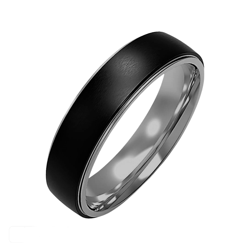 Bosie sormus titaani & PVD-musta 6mm